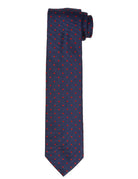 Corbata pois saglia Azul/rojo