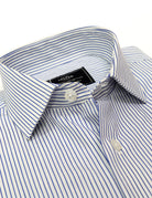 Camisa vestir raya separada Azul