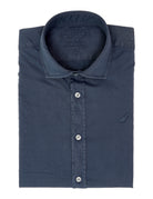 Camisa sarga tintada Azul oscuro