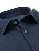 Camisa sarga tintada Azul oscuro