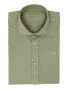 Camisa sarga tintada Verde claro