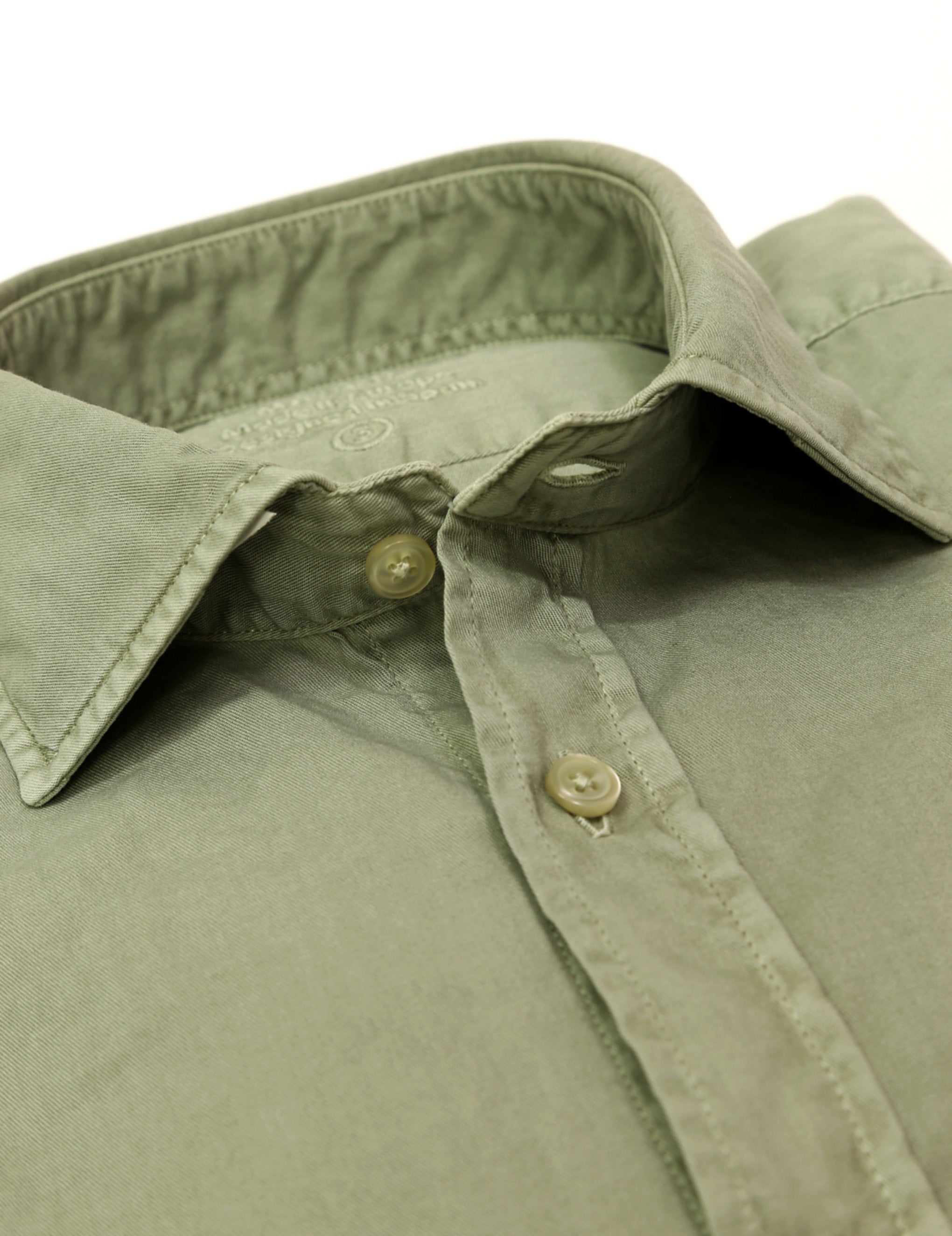 Camisa sarga tintada Verde claro