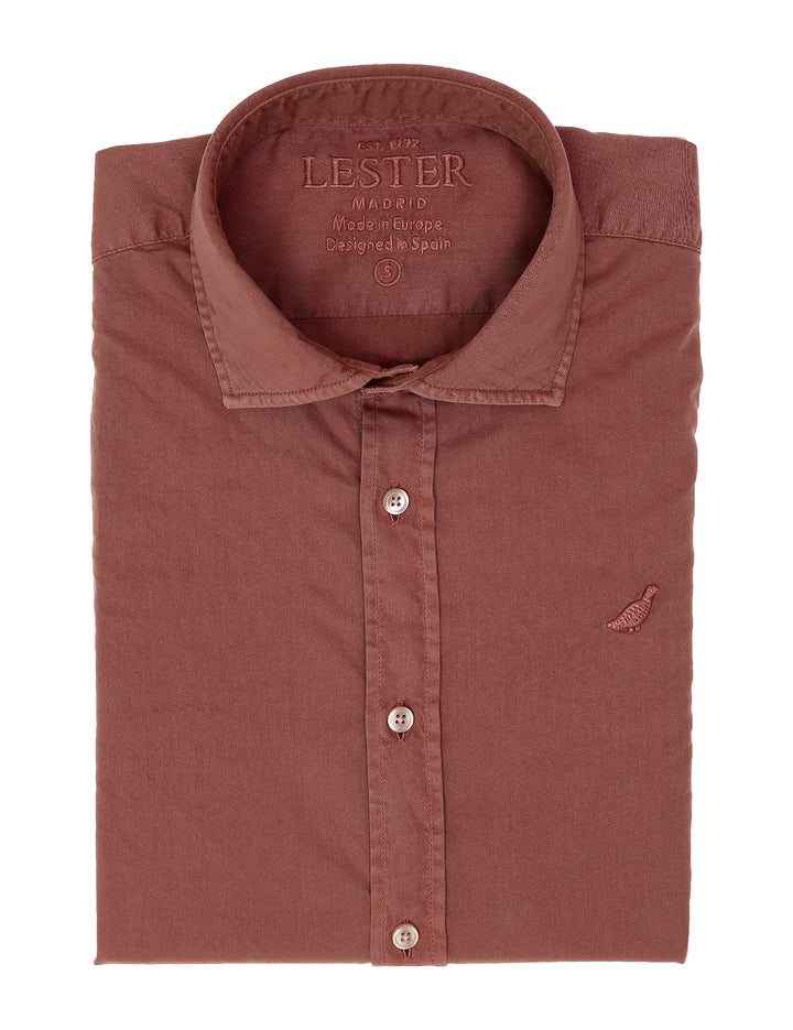 Camisa sarga tintada Rosa