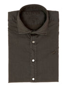 Camisa sarga tintada Gris