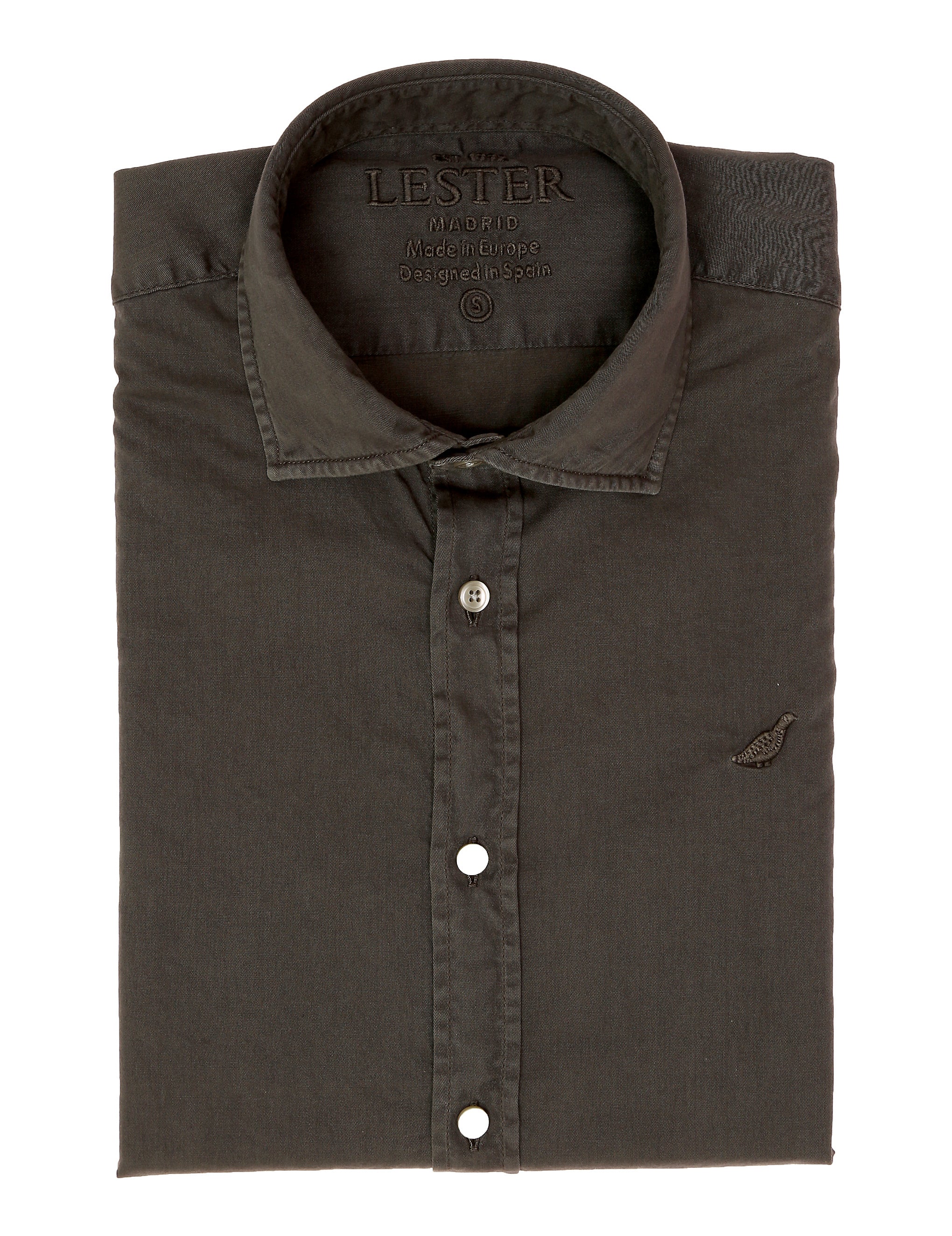 Camisa sarga tintada Gris