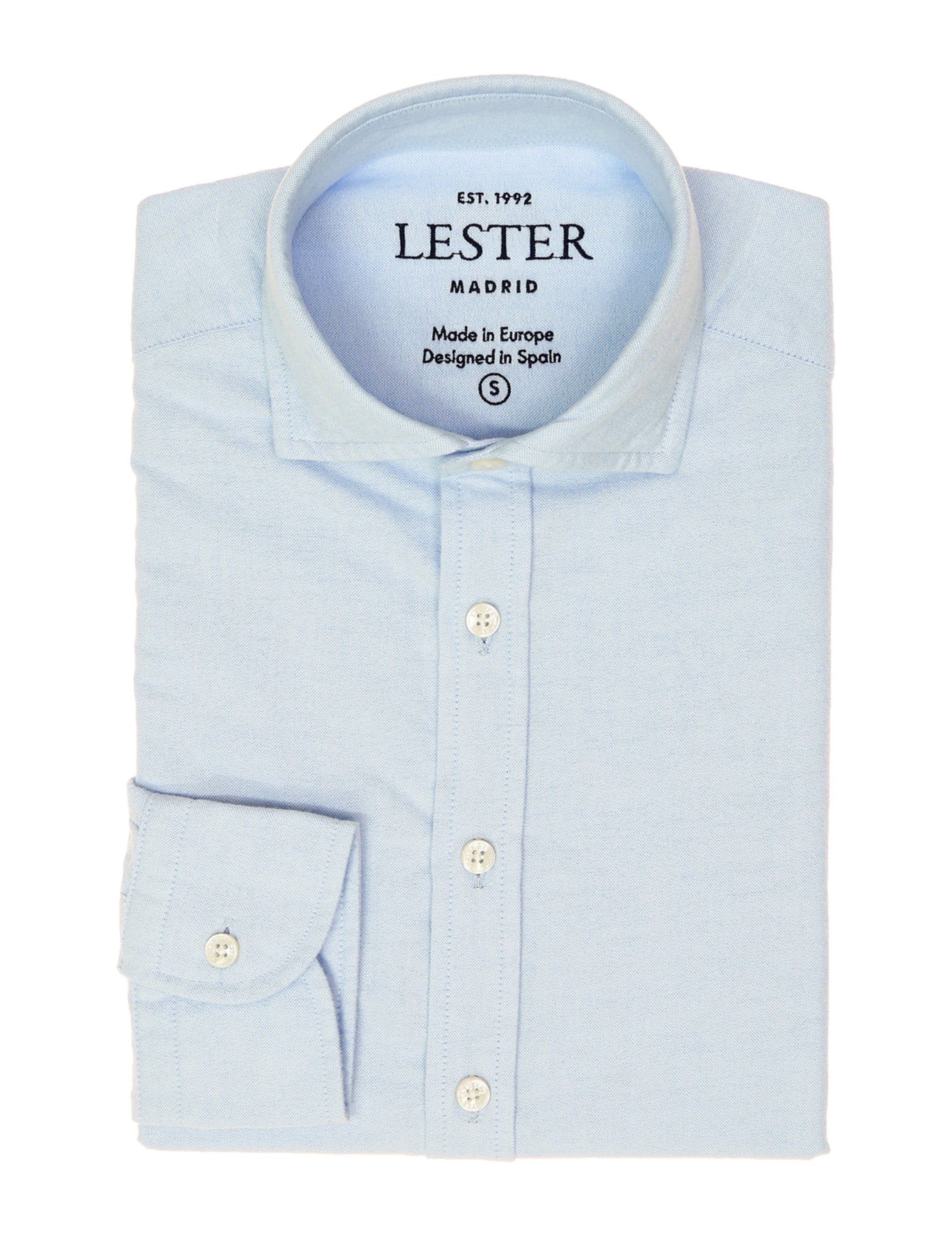 Camisa oxford lisa melange Azul
