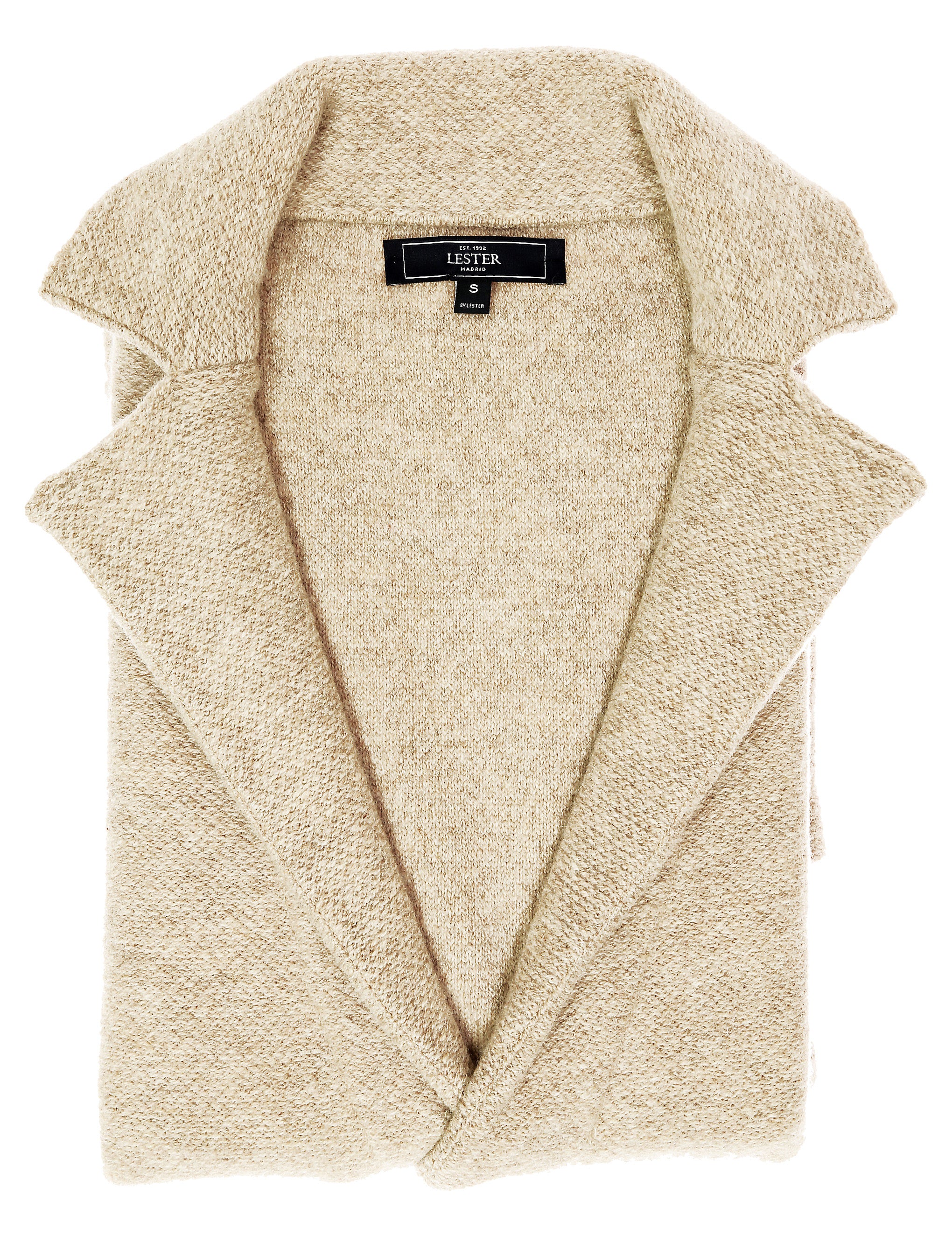Cardigan  ojo de perdiz Beige