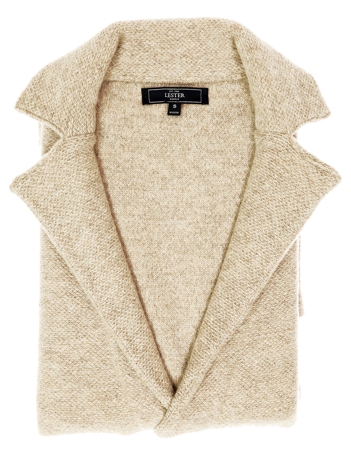 Cardigan  ojo de perdiz Beige