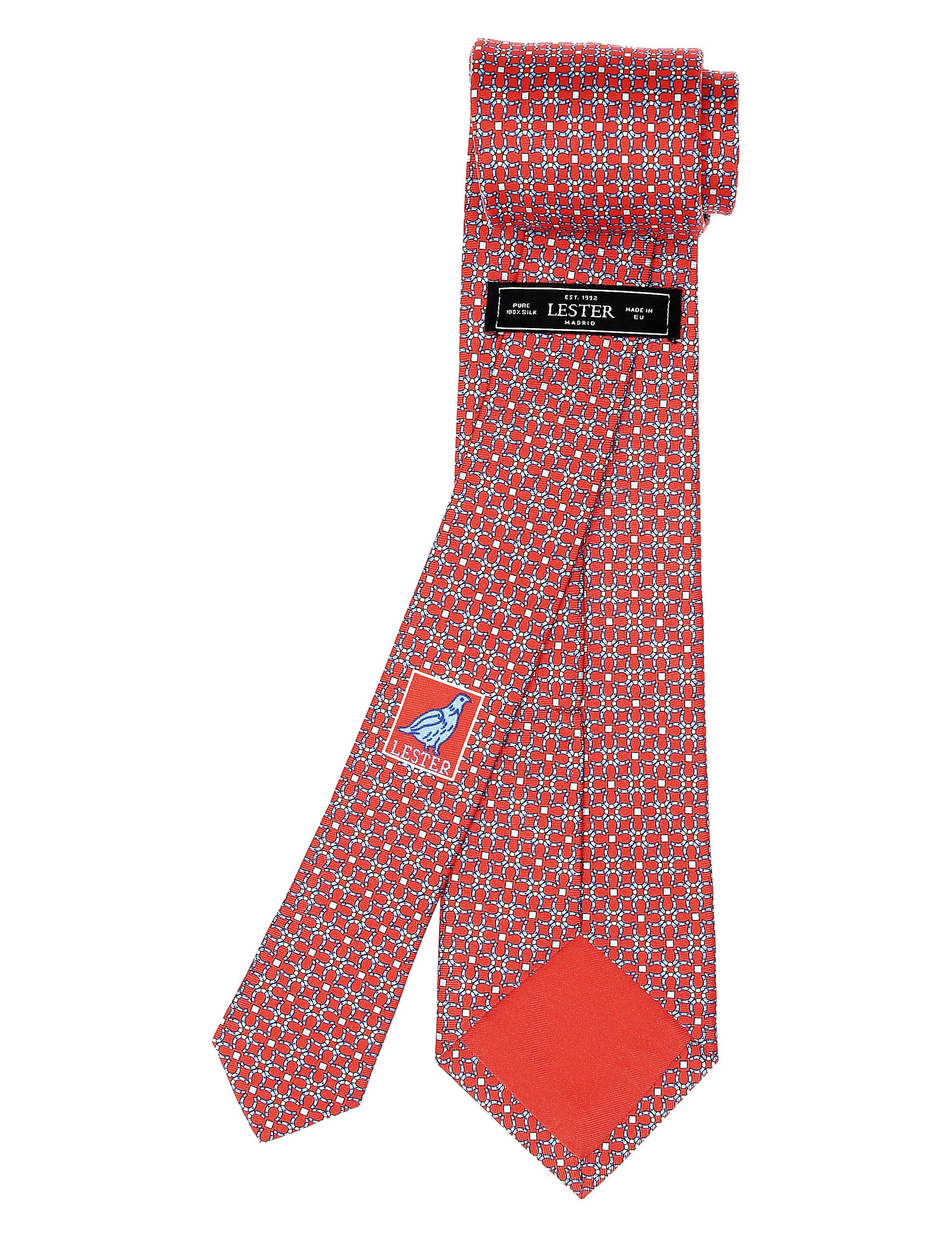Corbata herradura Rojo/azul
