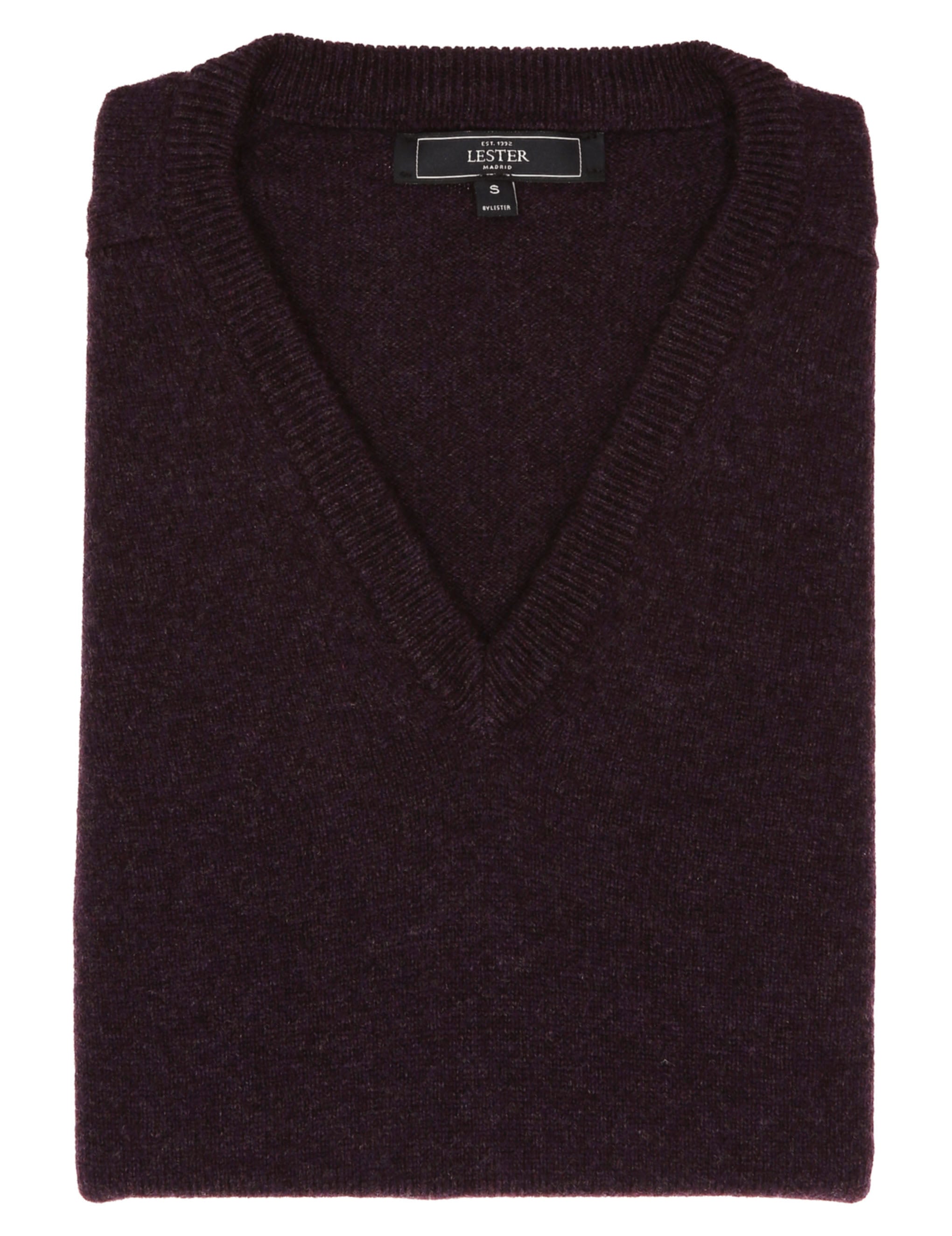 Jersey lana pico Berenjena