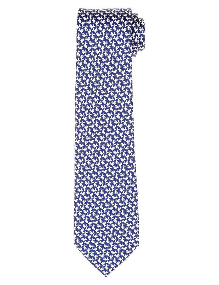 Corbata ballenas Azul/gris