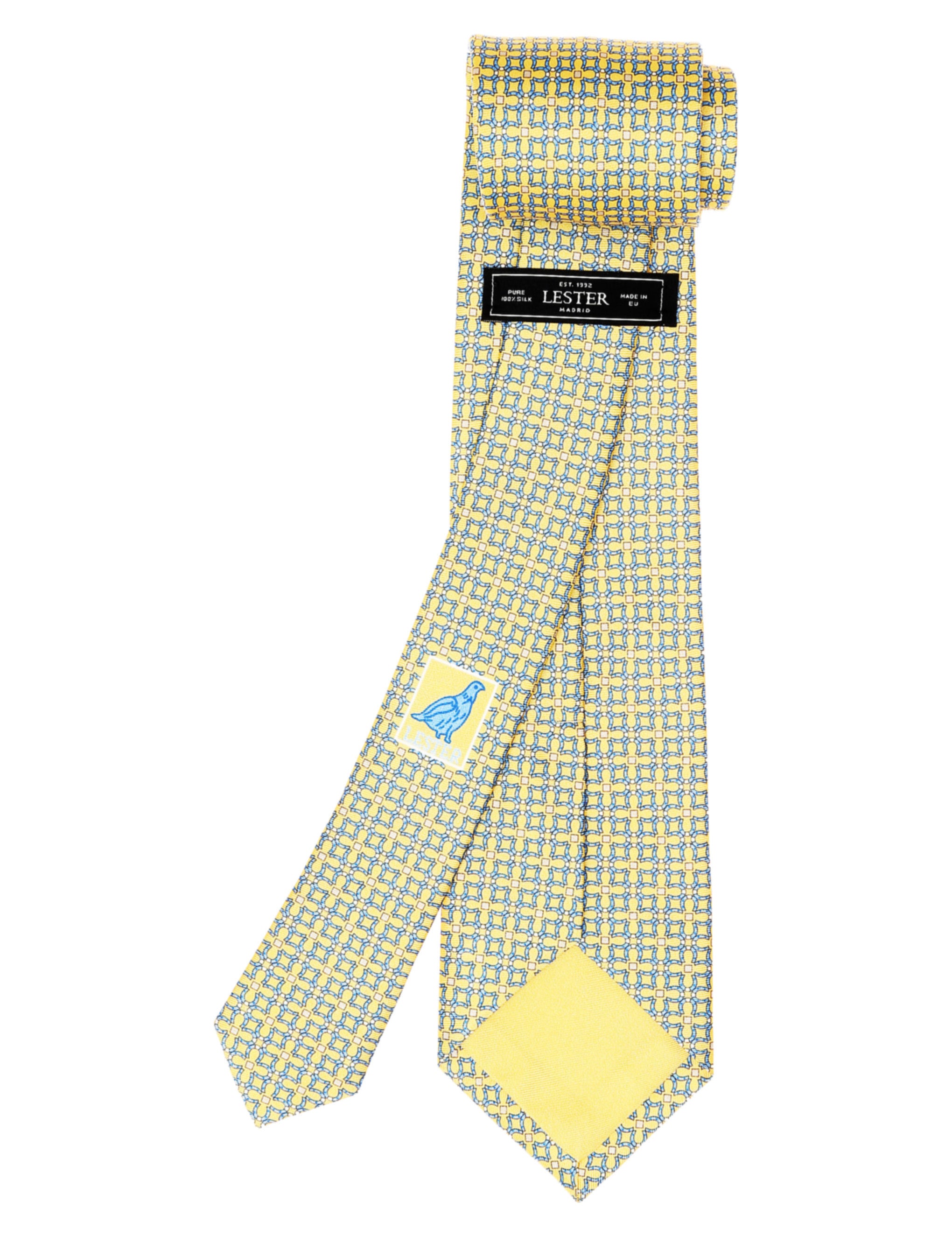 Corbata herradura Amarillo/azul
