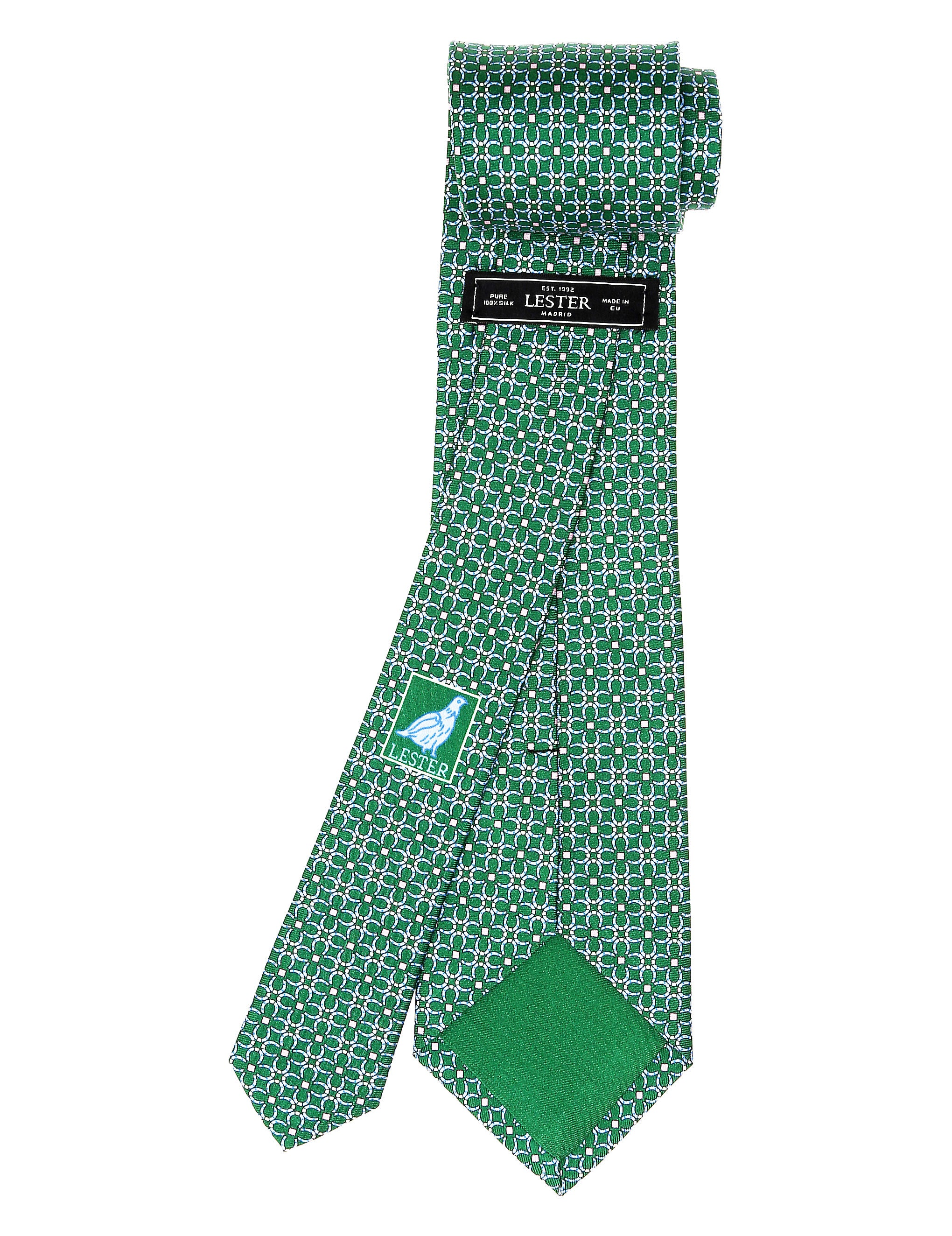 Corbata herradura Verde/azul