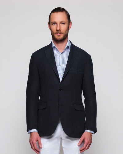 Chaqueta Popelin Lavada Azul
