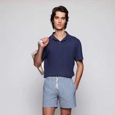 Traje de baño seersucker Azul